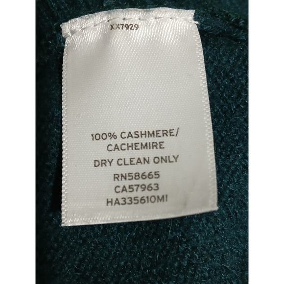 Halogen Women's Teal 100% Cashmere Crew Neck Long Sleeve Sweater Size L - Picture 6 of 6